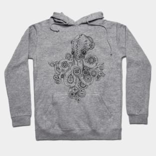 Retro Futurism Steampunk Adventure Octopus 1 Hoodie